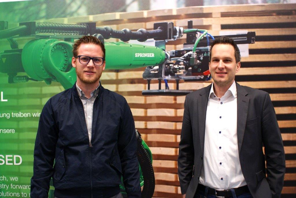 Clemens Frisch, Produktentwicklung Springer Maschinenfabrik, und Alexander Wieser, Sales East Festo 