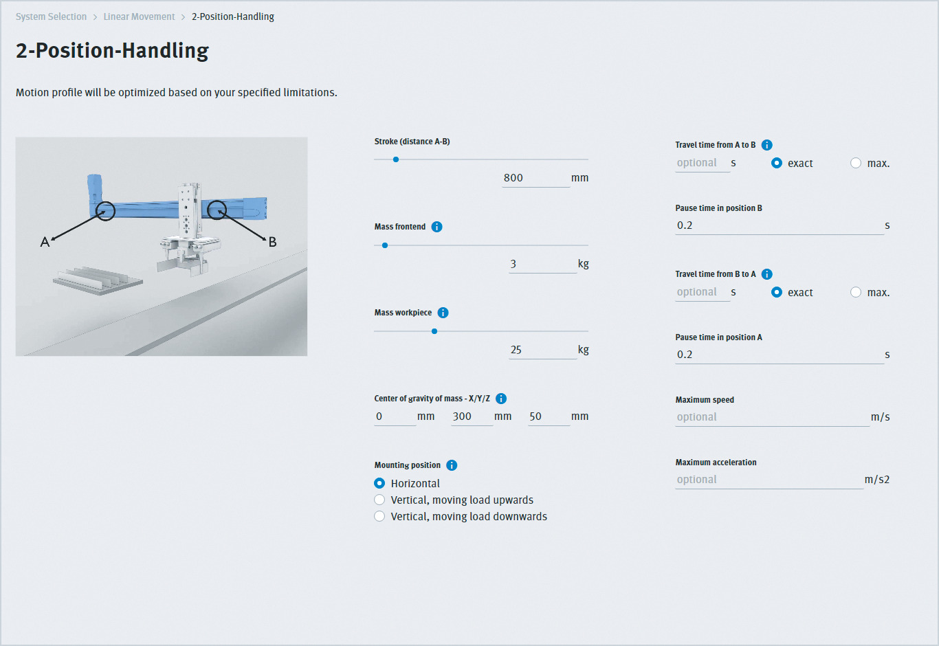 Electric Motion Sizing