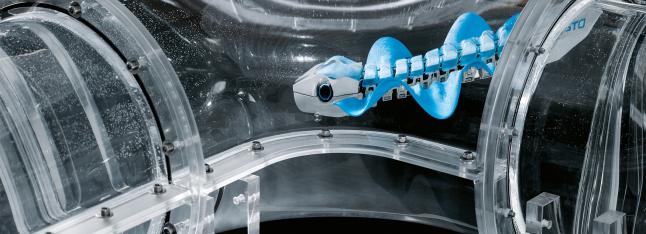 BionicFinWave von Festo schlängelt sich durchs Rohr